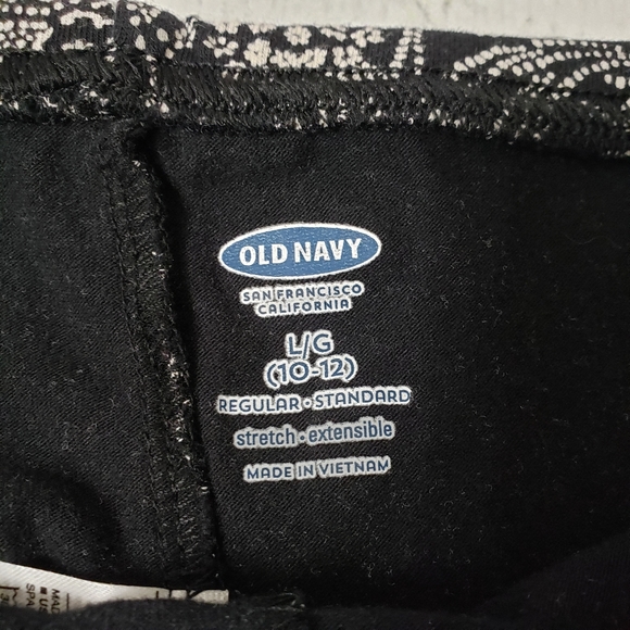 Old Navy Black Paisley Print Leggings Girls Size L - Picture 3 of 7